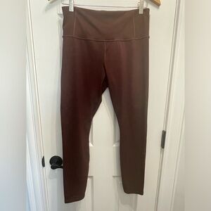 Athleta Legging Women Medium Burgundy Persistence Laser Cut 7/8 Tight Athleisure